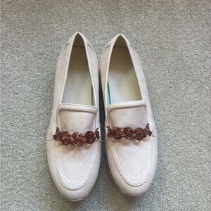 Coconuts by Matisse Cream Loafers with Brown Chain